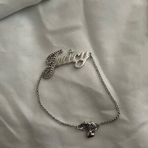 Juicy Couture Silver Script Bracelet